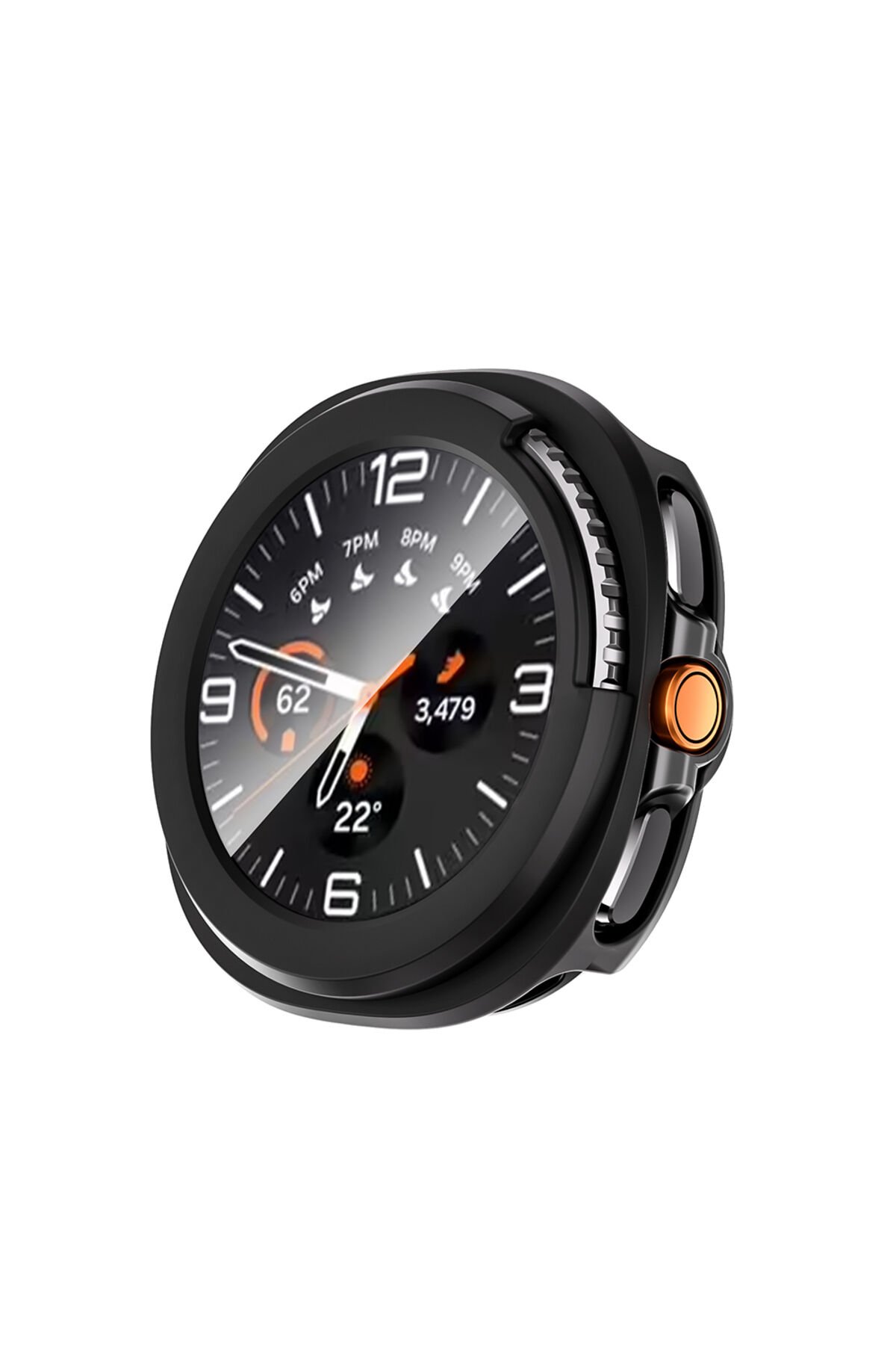 Galaxy Watch 8 Classic 46mm Sert PC Kasa ve Ekran Koruyucu BSAY Watch Gard 39 - Lacivert Şeffaf