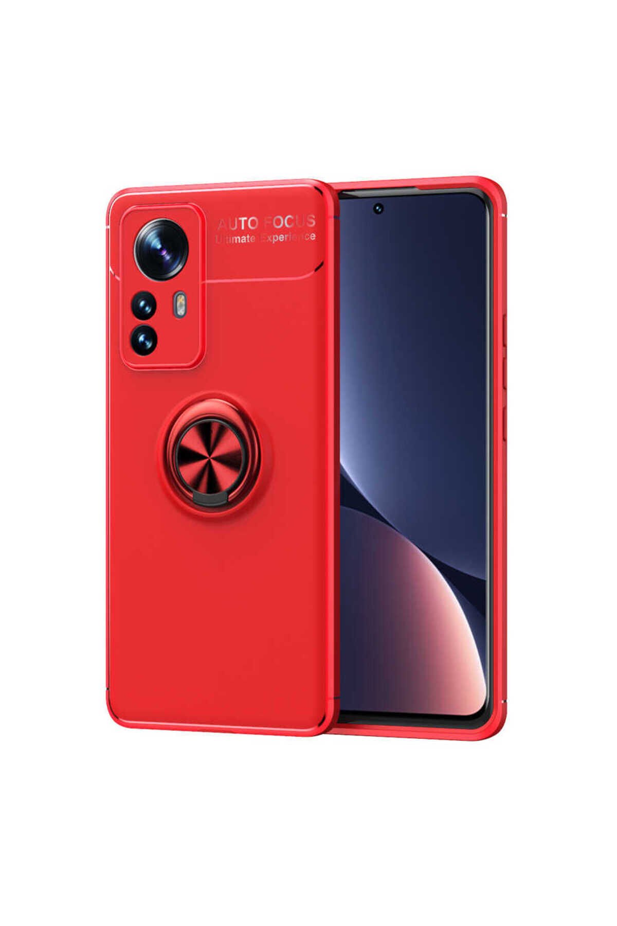 Mi 12 Pro Kılıf BSAY Ravel Silikon Kapak - Siyah-Kırmızı Kırmızı