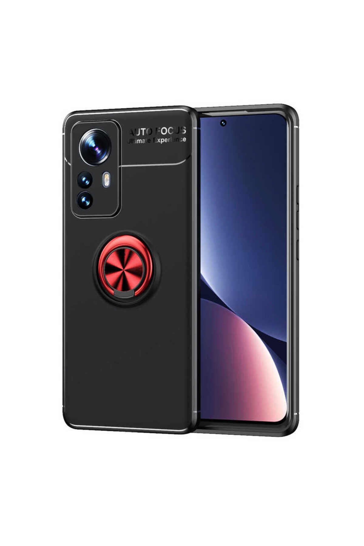 Mi 12 Pro Kılıf BSAY Ravel Silikon Kapak - Siyah-Kırmızı Kırmızı