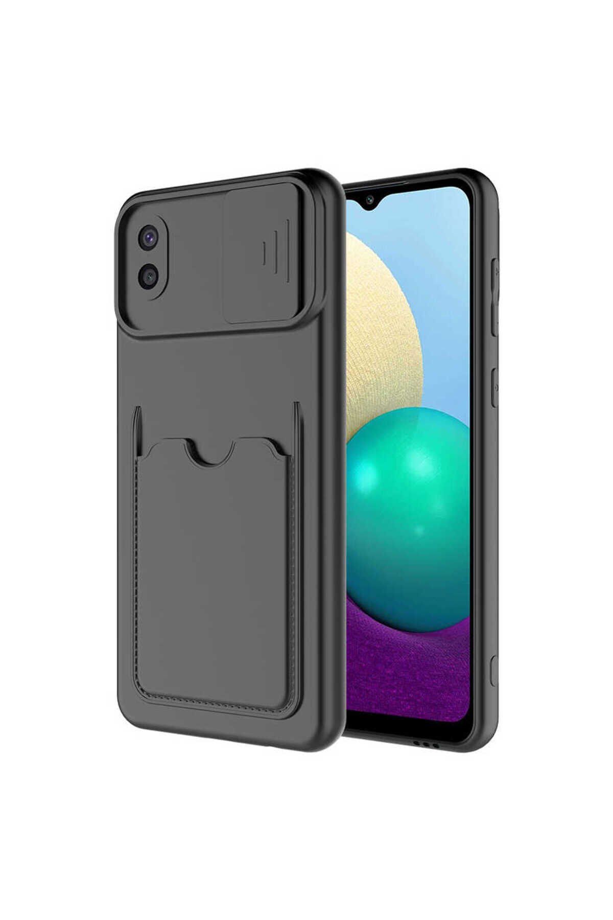 Galaxy A02 Kılıf BSAY Kartix Kapak - Siyah Siyah