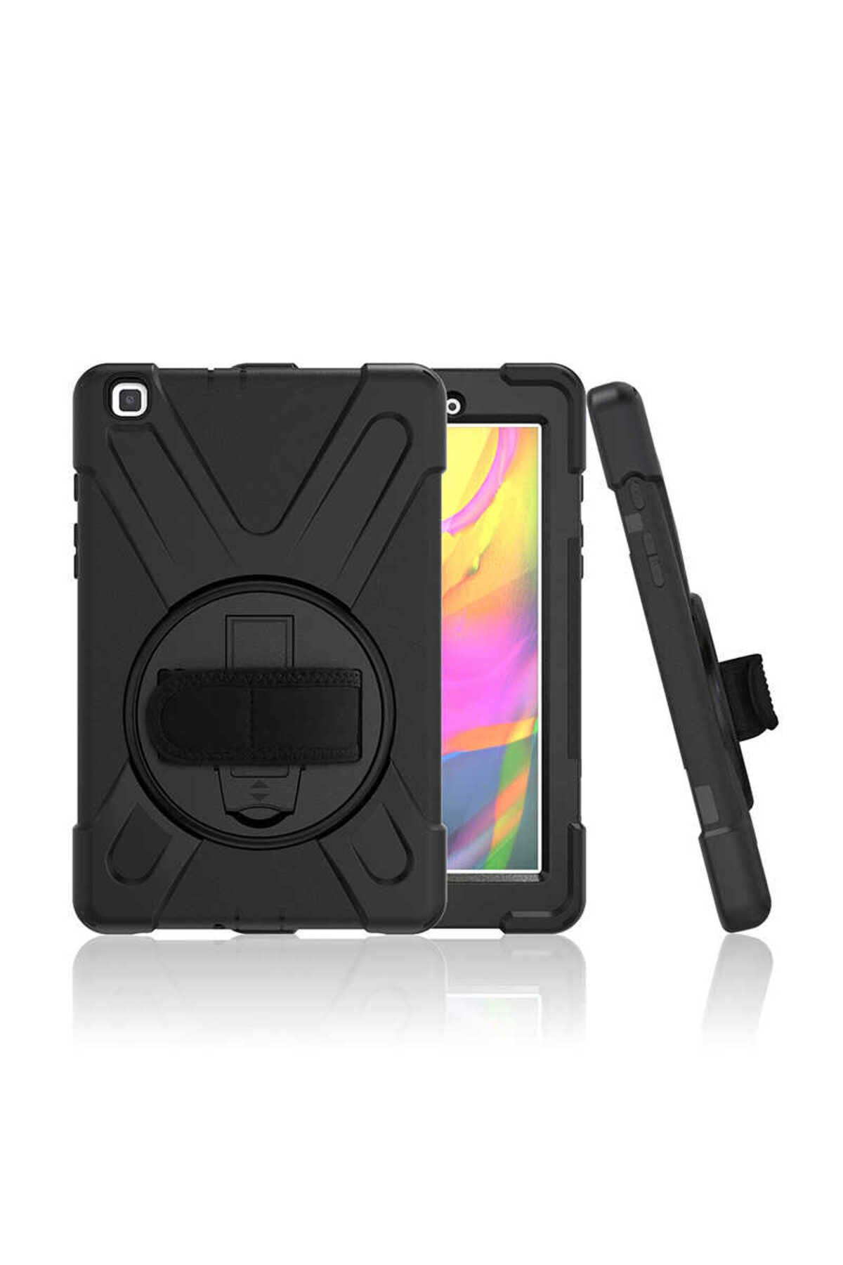 Galaxy Tab A 8.0 (2019) T290 MRSA Defender Tablet Silikon - Siyah Siyah