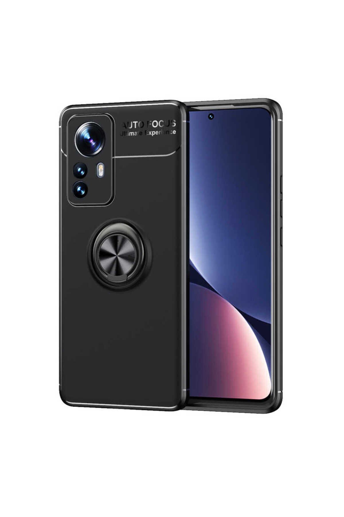 Mi 12 Pro Kılıf BSAY Ravel Silikon Kapak - Siyah-Kırmızı Siyah