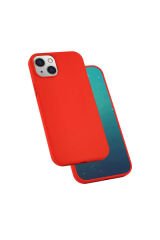 iPhone 13 Uyumlu BSAY Silk Silikon-Koyu Yeşil Kırmızı