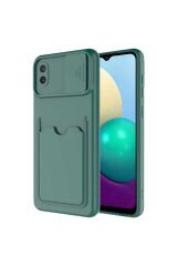 Galaxy A02 Kılıf SBT Kartix Kapak - Koyu Yeşil Koyu Yeşil
