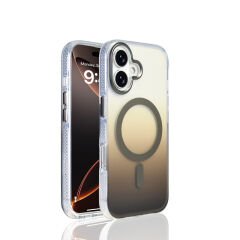 iPhone 17 Kılıf M-safe Şarj Özellikli Transparan Renk Geçişli Zore Toros Kılıf Pembe