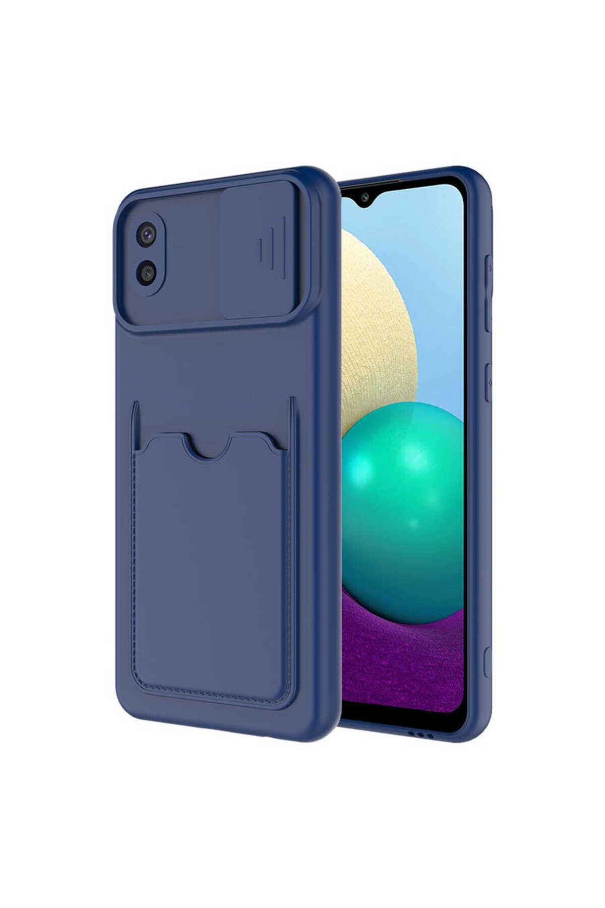 Galaxy A02 Kılıf SBT Kartix Kapak - Koyu Yeşil Koyu Mor