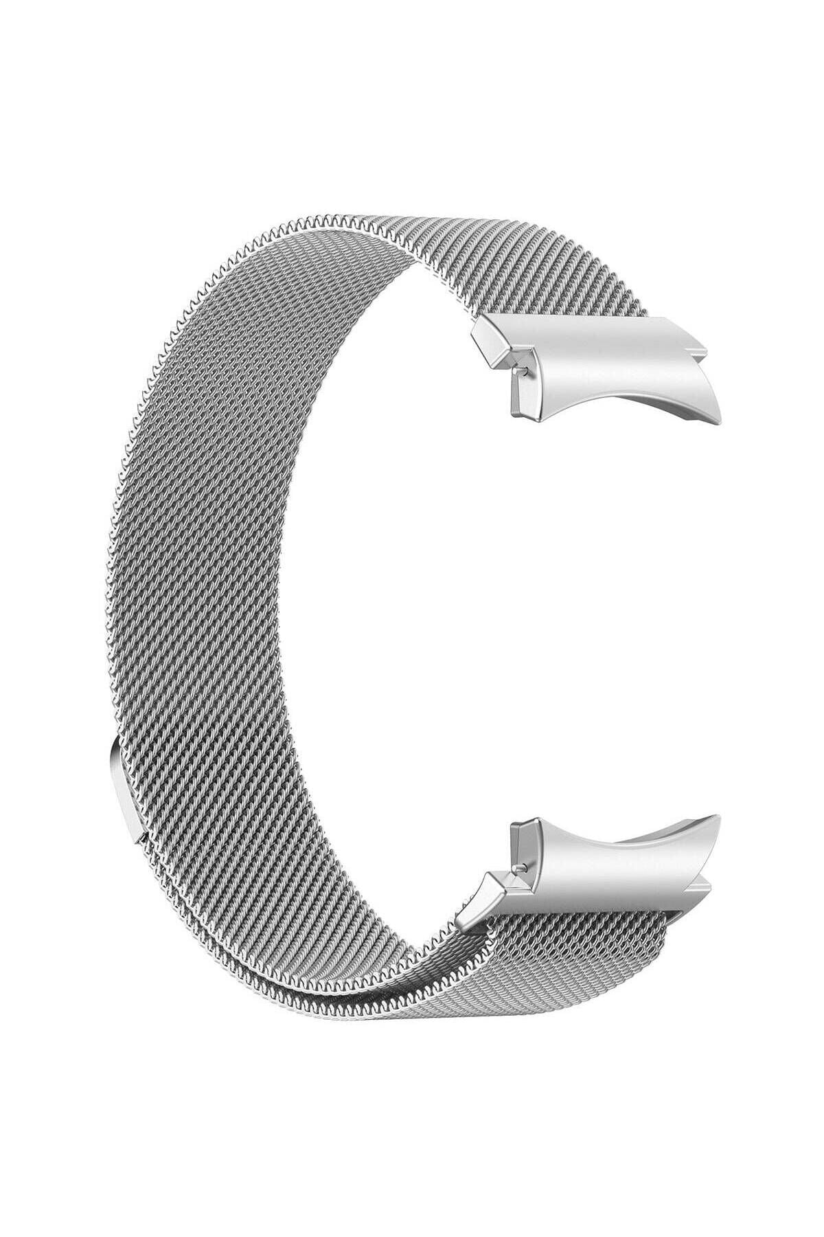 Galaxy Watch 6 40mm Uyumlu KRD-01 Metal ANKY Kordon-Gümüş Gümüş