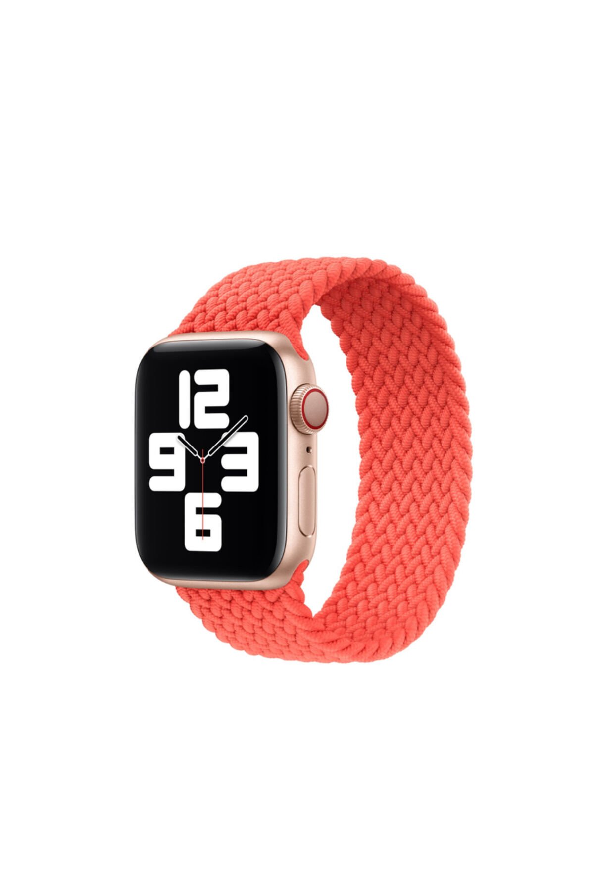 Watch Ultra 49mm Kordon Uyumlu KRD-32 Medium Strap Kayış BSAY- Kırmızı Turuncu