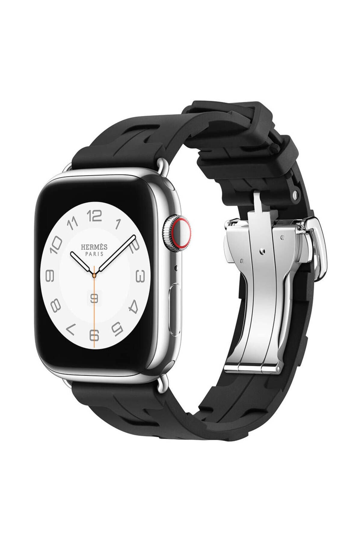 Watch 44mm Spor Görünümlü ANKY KRD-94 Silikon Kordon-Siyah Siyah