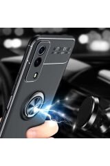 Vivo Y53S 4G Kılıf SBT Ravel Silikon Kapak - Siyah-Rose Gold Siyah-Rose Gold