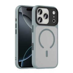 iPhone 17 Pro Max Kılıf Mat Arka Yüzey Wireless Şarj Özellikli Zore Flet M-safe Kılıf