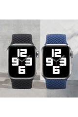 Watch Ultra 49mm Kordon Uyumlu KRD-32 Large Strap Kayış BSAY- Mavi Sarı