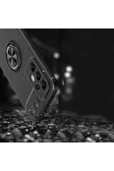 Galaxy A73 Kılıf BSAY Ravel Silikon Kapak - Siyah-Mavi Mavi