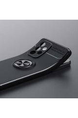 Galaxy A73 Kılıf BSAY Ravel Silikon Kapak - Siyah-Mavi Mavi