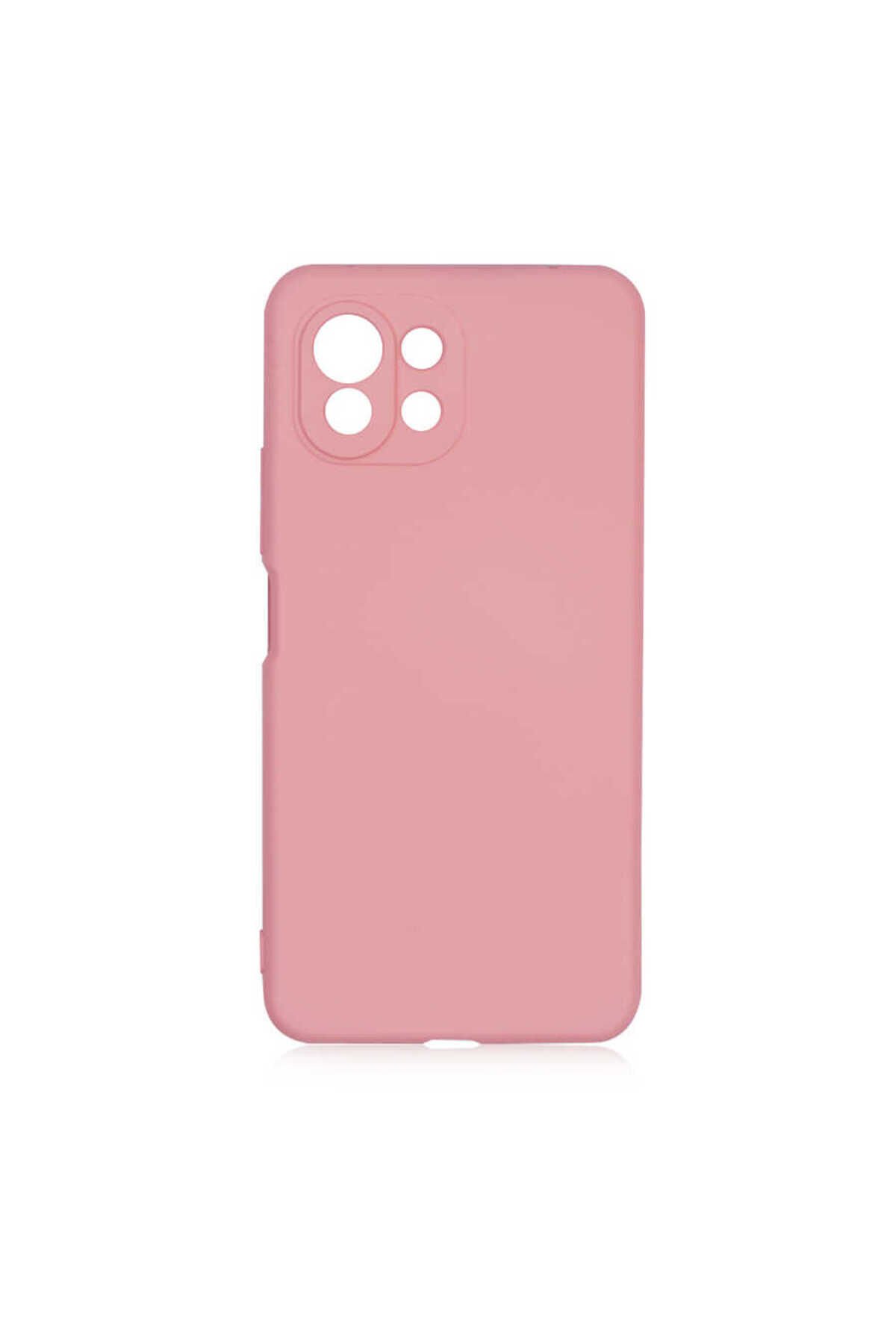 Mi 11 Lite Kılıf BSAY Mara Lansman Kapak - Koyu Yeşil Pembe Açık