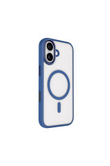 iPhone 17 Kılıf Wireless Şarj Özellikli Zore Krom M-safe Silikon Kapak - Turuncu Turuncu
