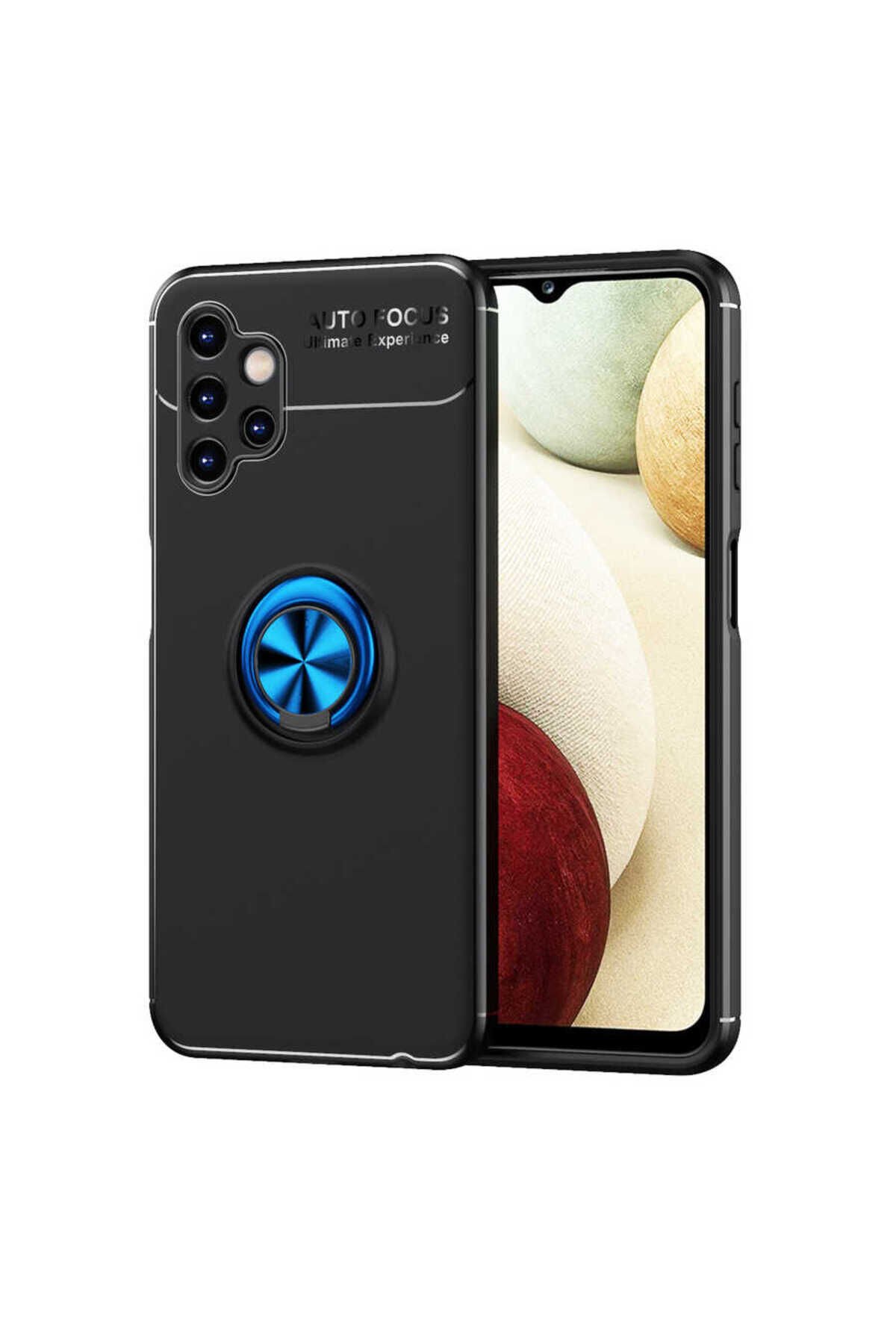 Galaxy A13 4G Kılıf BSAY Ravel Silikon Kapak - Siyah-Mavi Siyah-Mavi