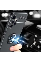 Galaxy A13 4G Kılıf BSAY Ravel Silikon Kapak - Siyah-Mavi Siyah-Mavi