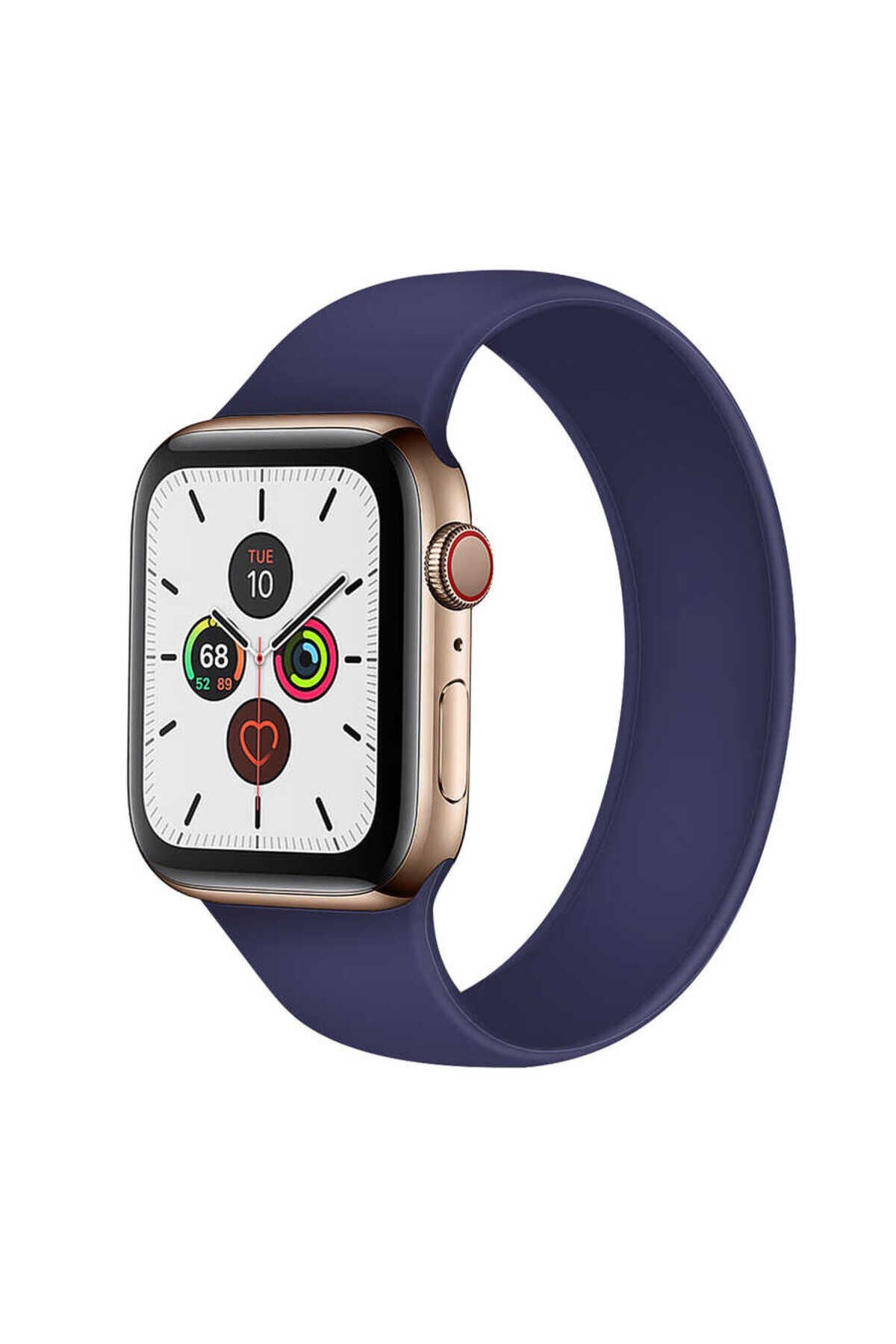 Watch Ultra 49mm Kordon Uyumlu KRD-31 Solo Loop Small Strap Kayış BSAY- Kırmızı Gri