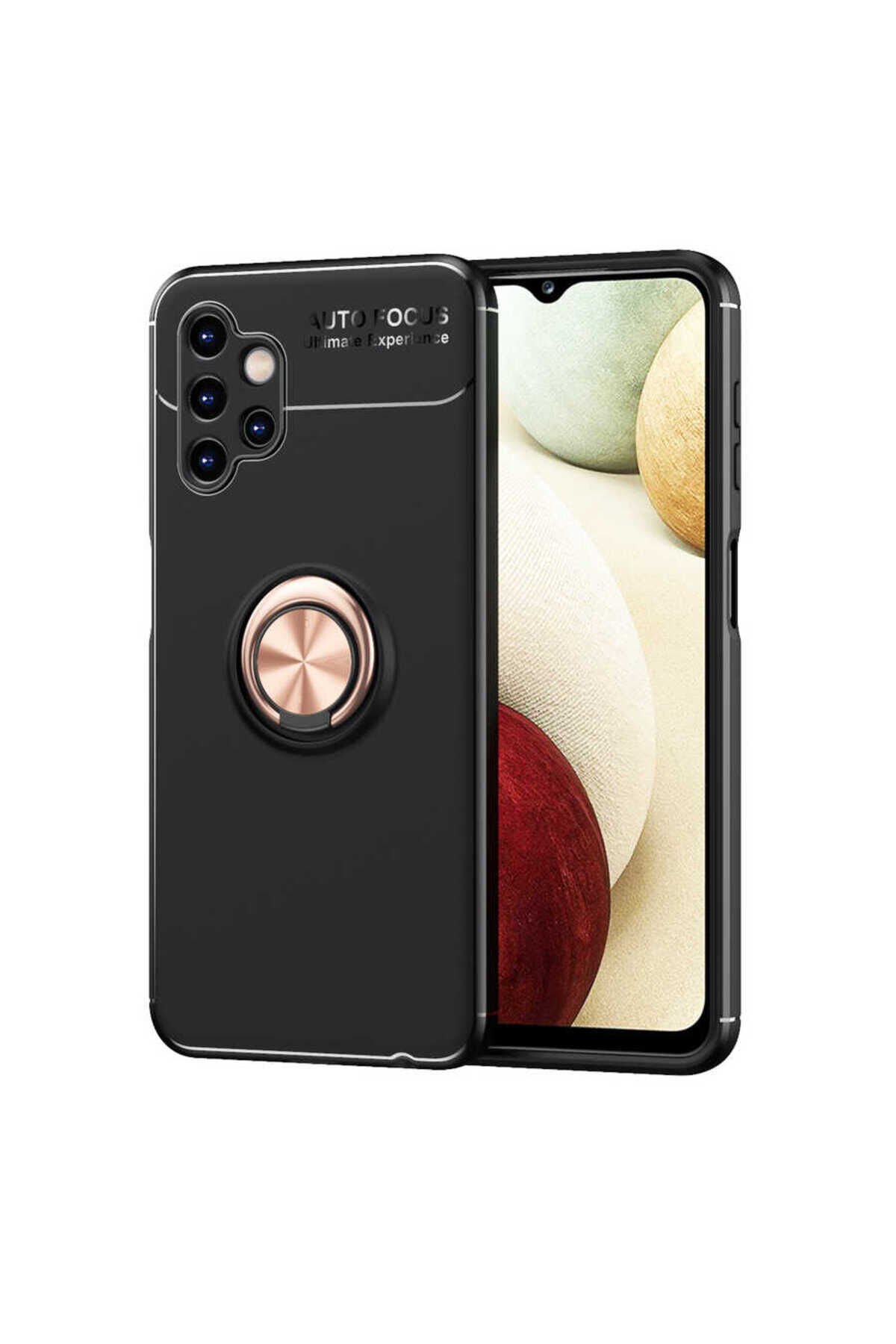 Galaxy A13 4G Kılıf BSAY Ravel Silikon Kapak - Siyah-Mavi Siyah-Rose Gold