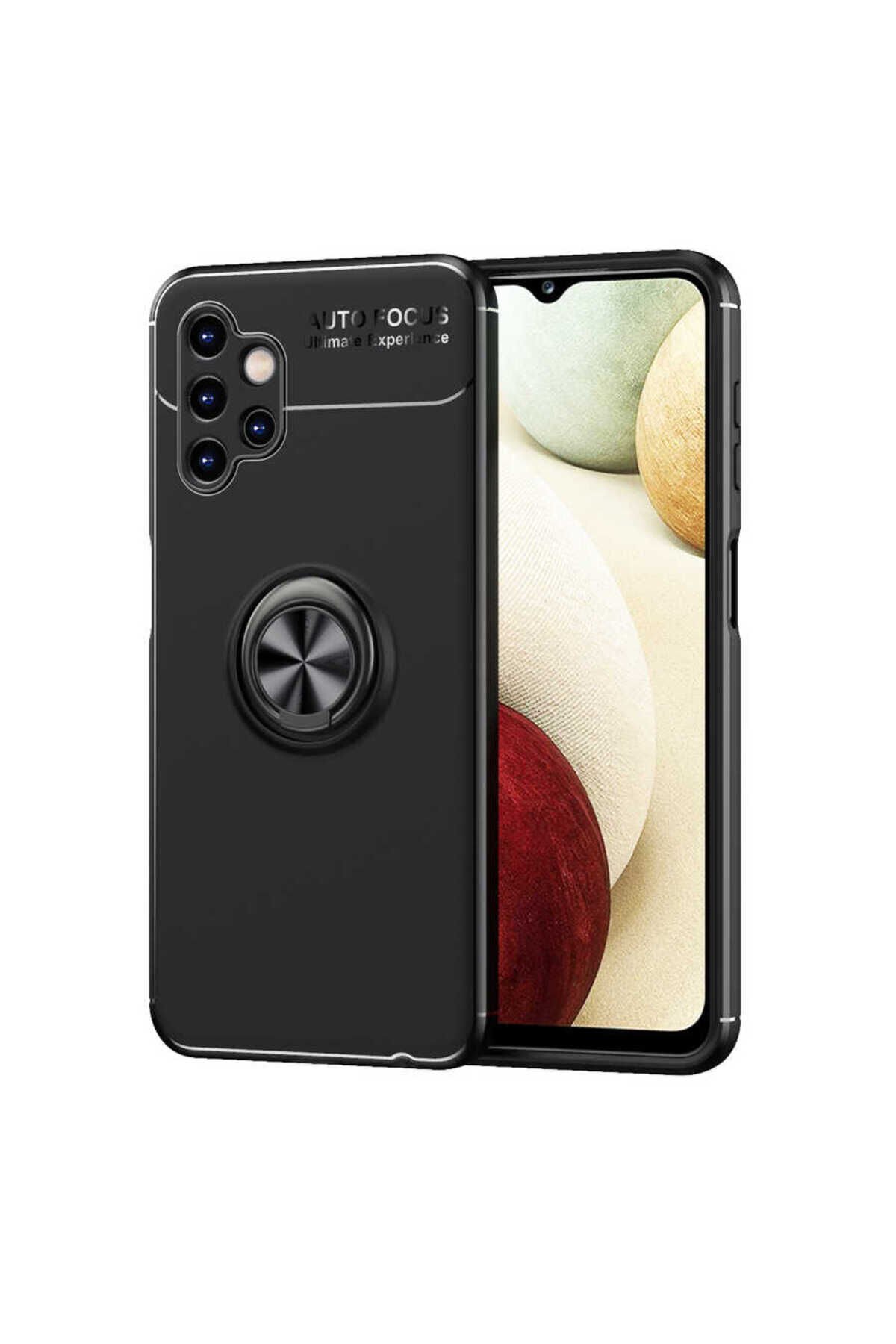 Galaxy A13 4G Kılıf GZST Ravel Silikon Kapak - Siyah-Kırmızı Siyah-Kırmızı