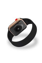 Watch Ultra 49mm Kordon Uyumlu KRD-31 Solo Loop Small Strap Kayış BSAY- Kırmızı Sarı