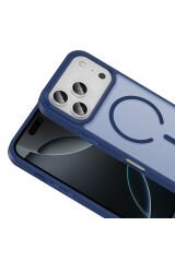 iPhone 17 Pro Max Kılıf M-safe Şarj Özellikli Mat Arka Yüzey KHYR Sio Kapak - Turuncu Turuncu