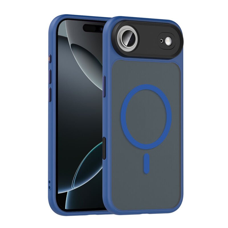 iPhone 17 Air Kılıf Mat Arka Yüzey Wireless Şarj Özellikli Zore Flet M-safe Kılıf