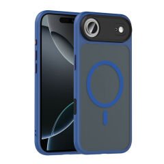 iPhone 17 Air Kılıf Mat Arka Yüzey Wireless Şarj Özellikli Zore Flet M-safe Kılıf