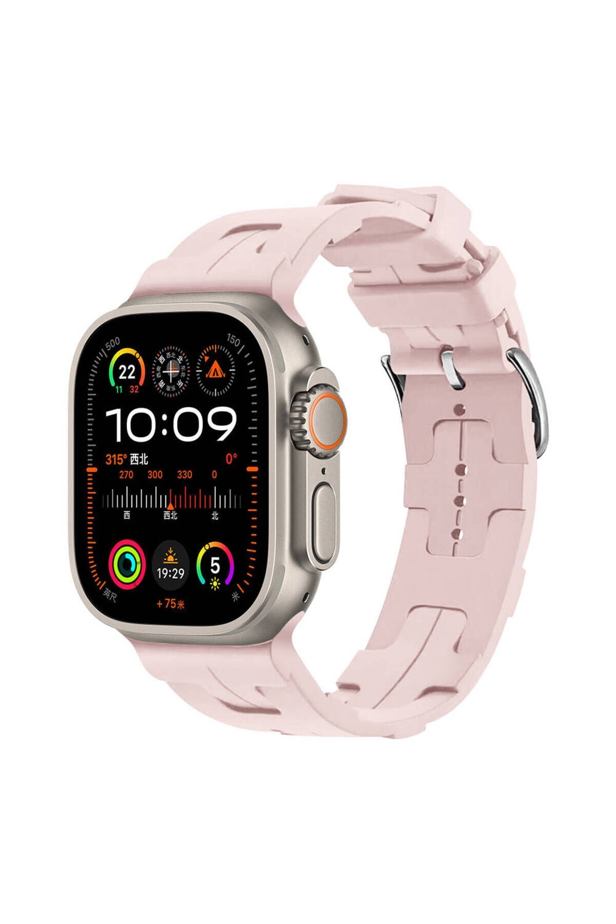 Watch Ultra 49mm KRD-92 Uyumlu ASMA Kordon-Pembe Açık Pembe