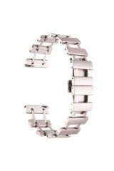 Galaxy Watch 46mm Uyumlu ASMA- KRD-96 22mm Metal Kordon-Gümüş Gümüş