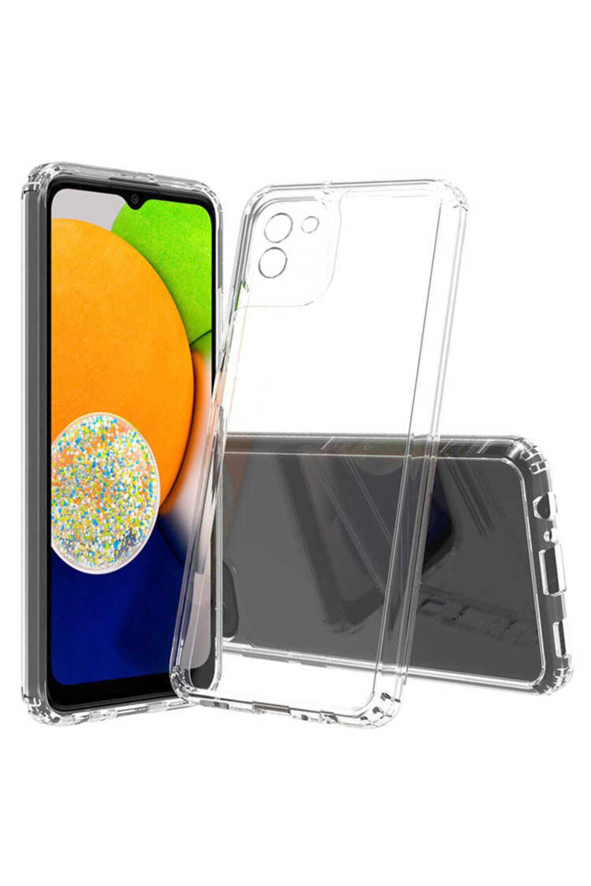 Galaxy A03 Kılıf EFR 2mm Anti Shock Silikon - Renksiz