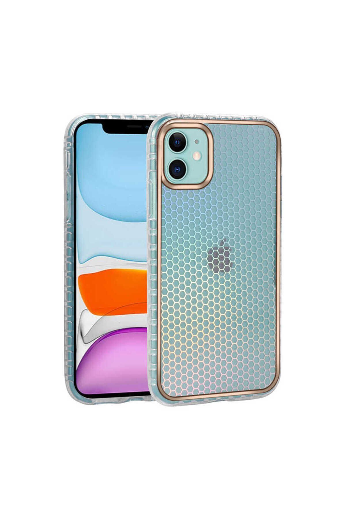 iPhone 11 Uyumlu Desenli Parlayan Transparan BSAY Kılıf-NO8 No12