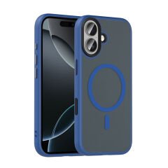 iPhone 17 Kılıf Mat Arka Yüzey Wireless Şarj Özellikli Zore Flet M-safe Kılıf