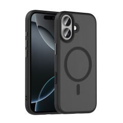iPhone 17 Kılıf Mat Arka Yüzey Wireless Şarj Özellikli Zore Flet M-safe Kılıf