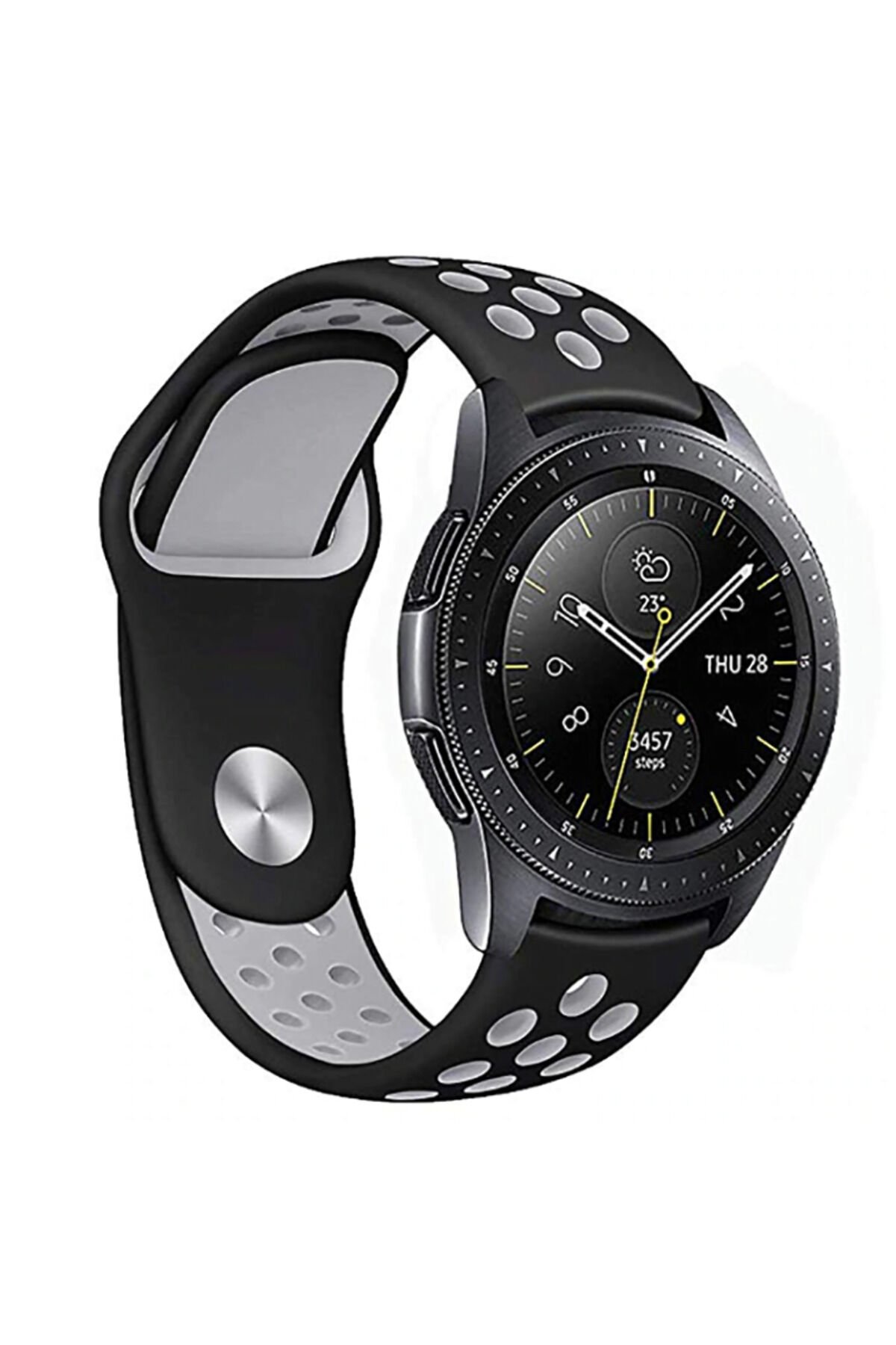 Galaxy Watch 42mm (20mm) KRD-02 Uyumlu Kordon DZC Gümüş-Gri Gümüş-Gri