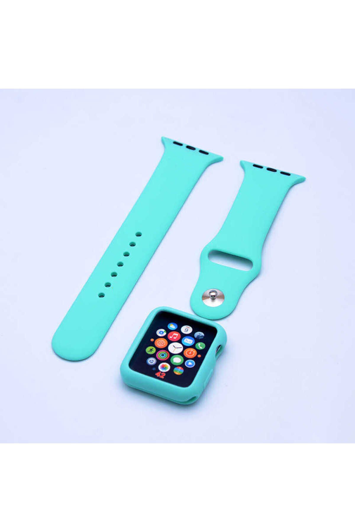 Watch 42mm Uyumlu 3 in 1 Klasik Kordon DZC Yeşil Yeşil