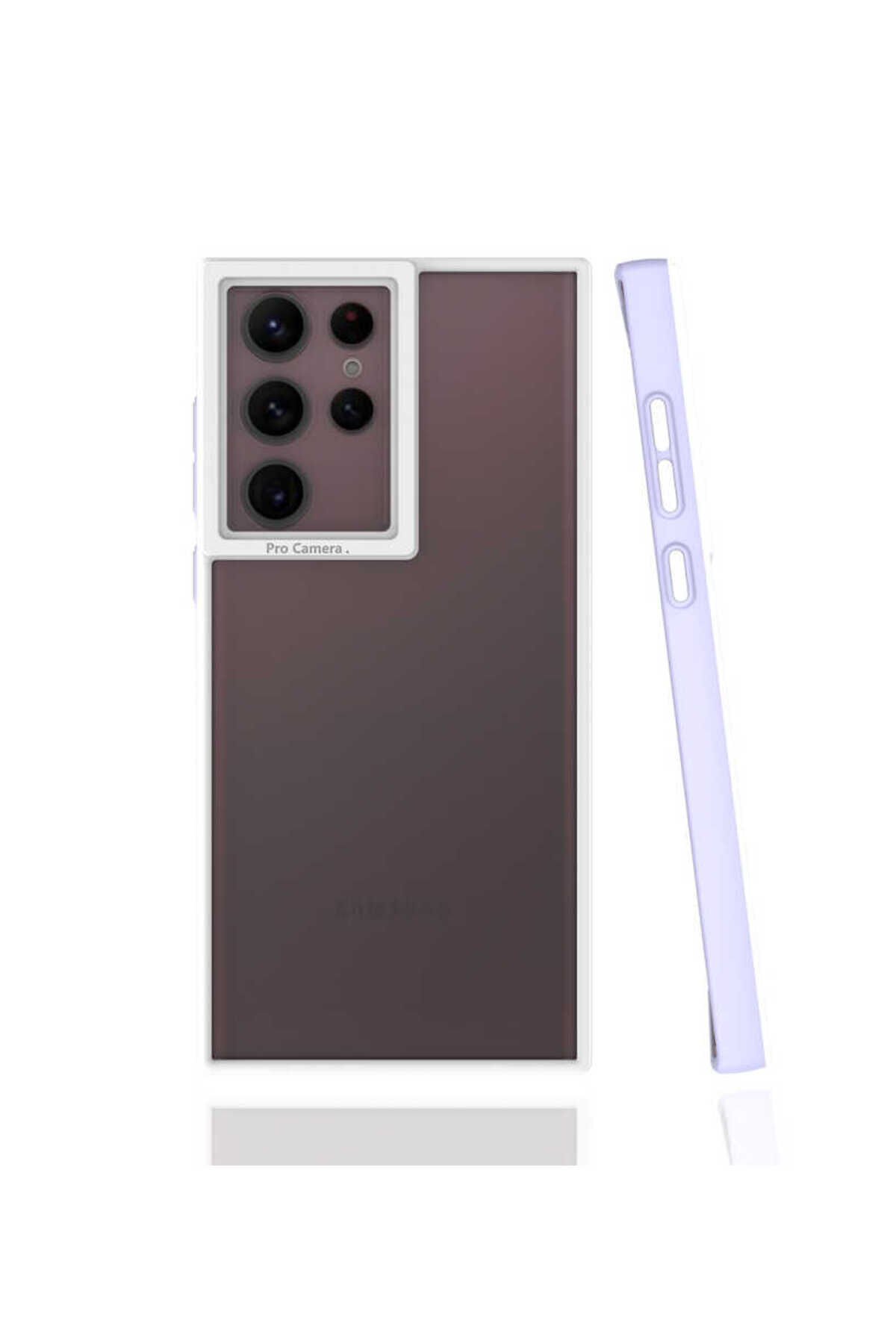 Galaxy S22 Ultra Kılıf BSAY Mima Kapak - Lila Lila