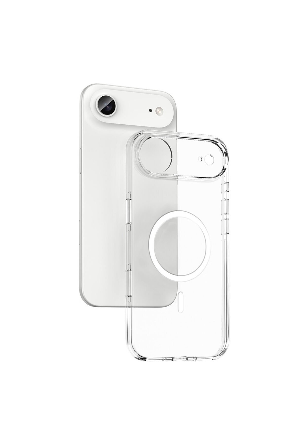 iPhone 17 Air Kılıf M-safe Şarj Özellikli Kamera Korumalı MRSA Kripto Kapak - Şeffaf Şeffaf