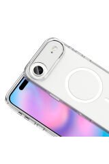iPhone 17 Air Kılıf M-safe Şarj Özellikli Kamera Korumalı MRSA Kripto Kapak - Şeffaf Şeffaf