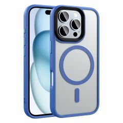 iPhone 16 Pro Max Kılıf Mat Arka Yüzey Wireless Şarj Özellikli Zore Flet M-safe Kılıf
