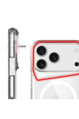 iPhone 17 Pro Kılıf BSAY M-safe Şarj Özellikli T-Max M-safe Kapak - Şeffaf Şeffaf