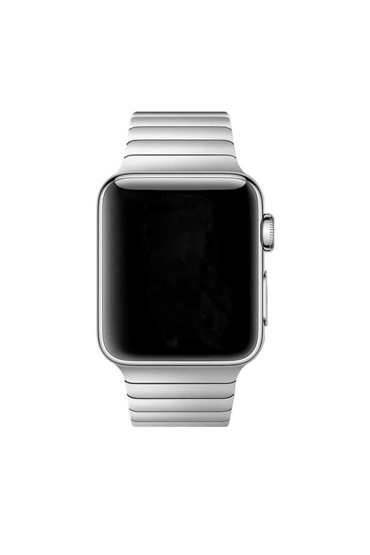 Watch Ultra 49mm Kordon Uyumlu KRD-35 Metal Strap Kayış BSAY- Gümüş Gümüş