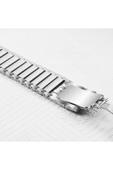 Watch Ultra 49mm Kordon Uyumlu KRD-35 Metal Strap Kayış BSAY- Gümüş Gümüş