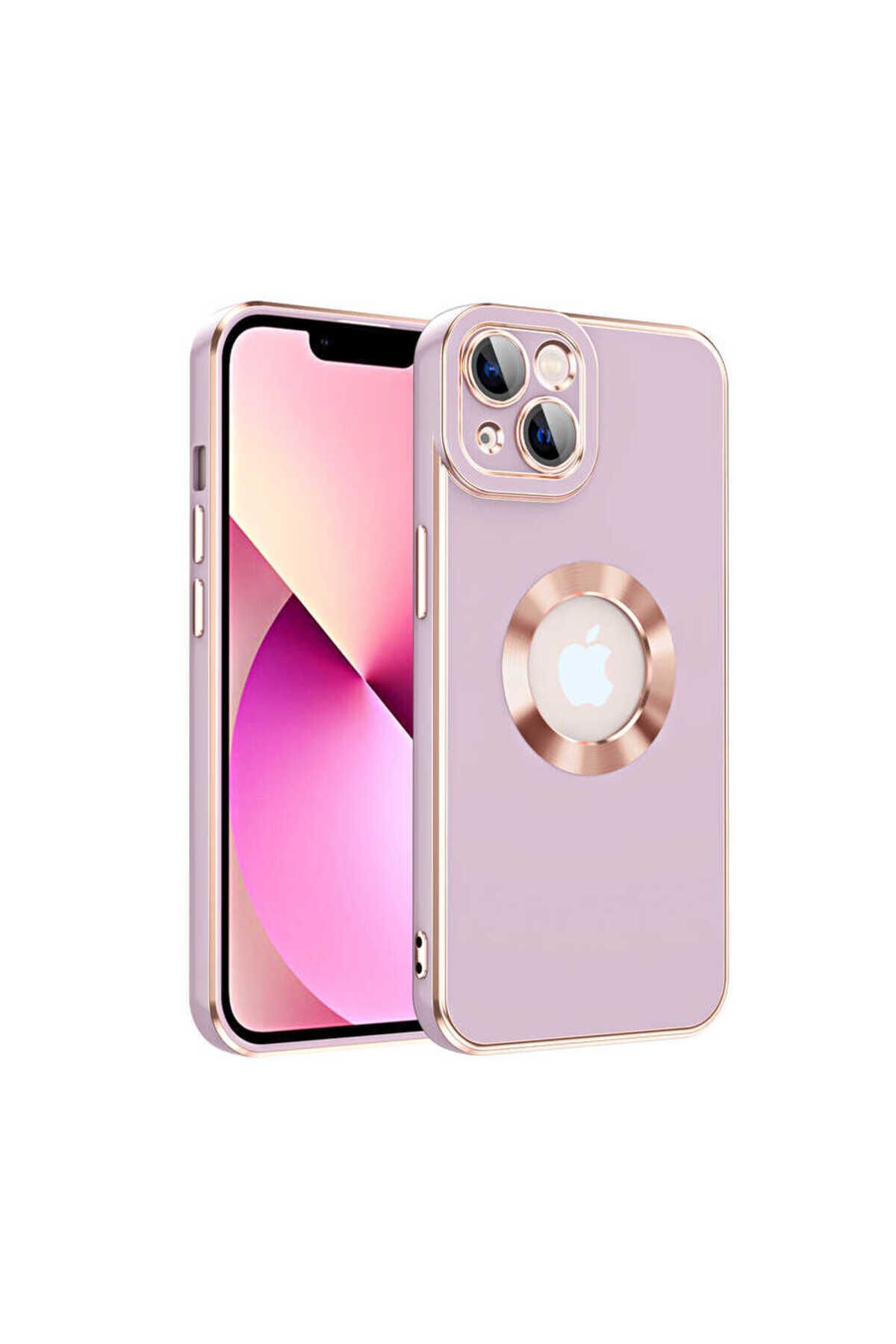 iPhone 14 Plus Uyumlu BSAY Kongo Kılıf-Rose Gold Mor