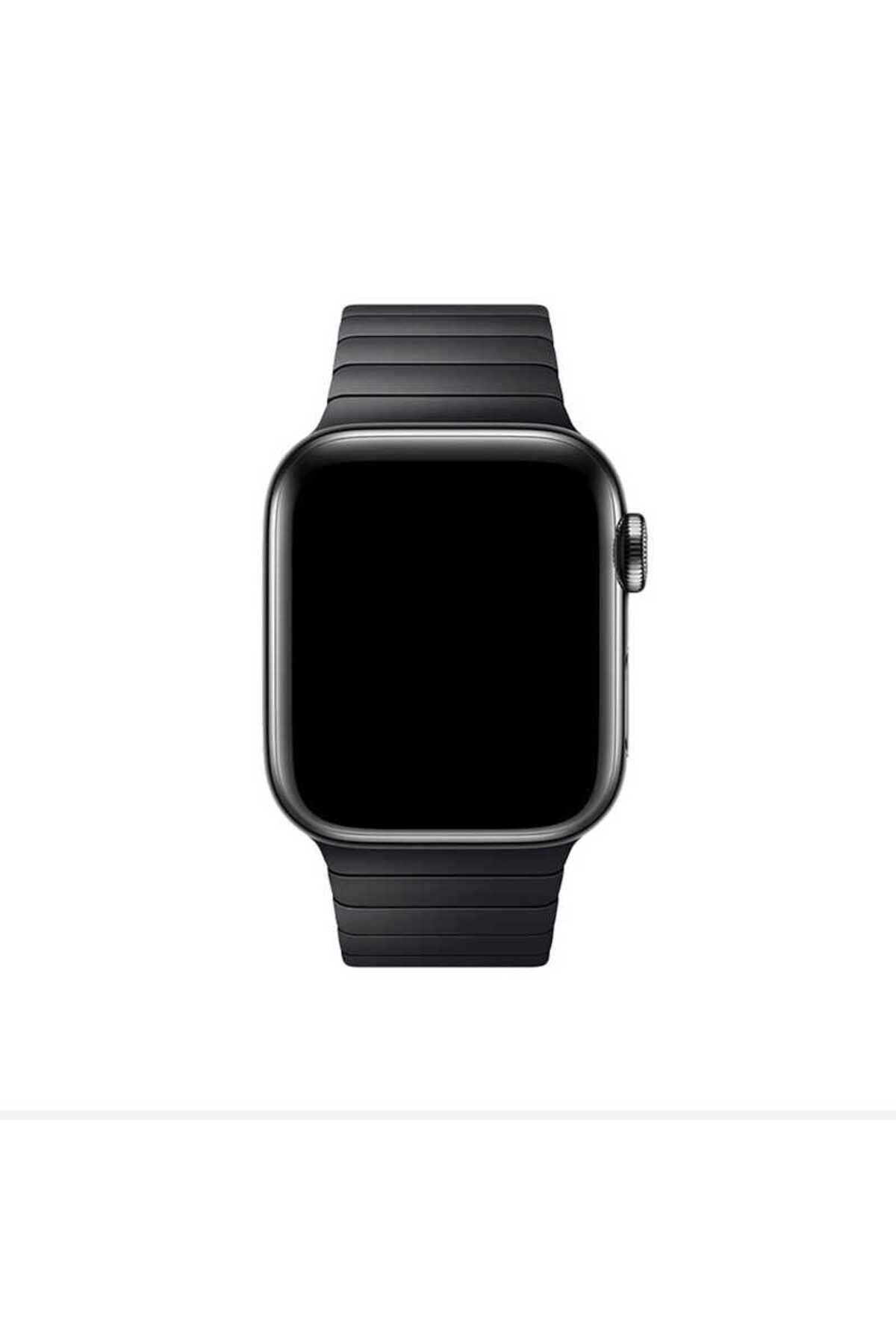 Watch Ultra 49mm Kordon Uyumlu KRD-35 Metal Strap Kayış BSAY- Gümüş Gri