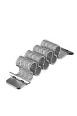 Watch 38mm Uyumlu KRD-01 Metal BSAY Kordon-Gümüş Siyah