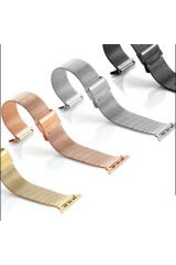 Watch 38mm Uyumlu KRD-01 Metal BSAY Kordon-Gümüş Siyah