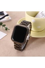 Watch Ultra 49mm Kordon Uyumlu KRD-33 Strap Kayış BSAY- Sarı Siyah