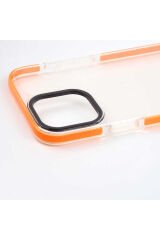 iPhone 12 Uyumlu BSAY Punto Kılıf-Beyaz Turuncu